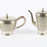 LARGE SILVER COFFEE AND TEA SERVICE WITH FINELY ENGRAVED FLOWER TENDRILS - photo 19