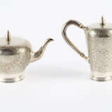 LARGE SILVER COFFEE AND TEA SERVICE WITH FINELY ENGRAVED FLOWER TENDRILS - photo 21