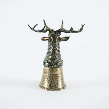 SILVER STIRRUP CUP WITH STAG'S HEAD - фото 3