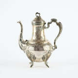 SILVER COFFEE POT WITH ROCAILLES AND BLOSSOMS - photo 2