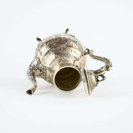 SILVER COFFEE POT WITH ROCAILLES AND BLOSSOMS - photo 6