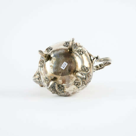 SILVER COFFEE POT WITH ROCAILLES AND BLOSSOMS - photo 7