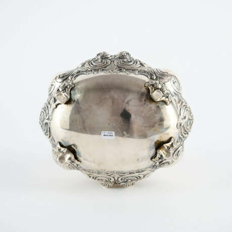 LARGE SILVER BISCUIT TIN ROCOCO STYLE WITH ROSE KNOB - photo 7