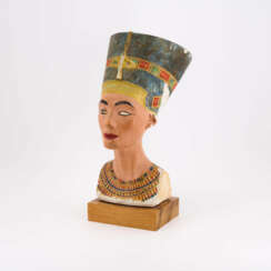 ANTIQUE PLASTER COPY OF THE BUST OF NEFRITITI