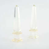 PAIR OF CRYSTAL OBELISKS - photo 1