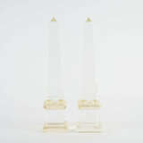 PAIR OF CRYSTAL OBELISKS - photo 2