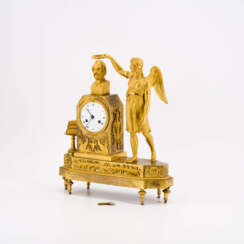 BRONZE PENDULUM WITH BUST OF SOCRATES
