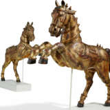 PAIR OF WOODEN PROCESSIONAL HORSES - photo 1