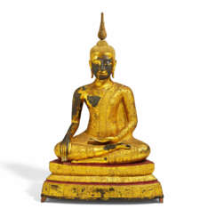 BRONZE BUDDHA FIGURINE IN MARAVIJAYA