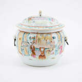 PORCELAIN POT AND LID WITH ELABORATE FIGURAL SCENES - photo 5