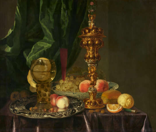 Still Life with Wine Glass, Columbine Cup and Fruit - photo 1