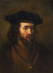 Portrait of a Bearded Man with Beret and Gold Necklace