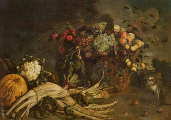 Still Life with Various Fruits, Pumpkin and Artichokes