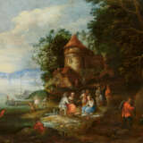 Landscape on Water with Fishermen - photo 1