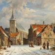 Wintery Snow-Covered Street in a Dutch Town - Now at the auction