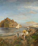Oswald Achenbach. Blick auf das Castello Aragonese, Ischia