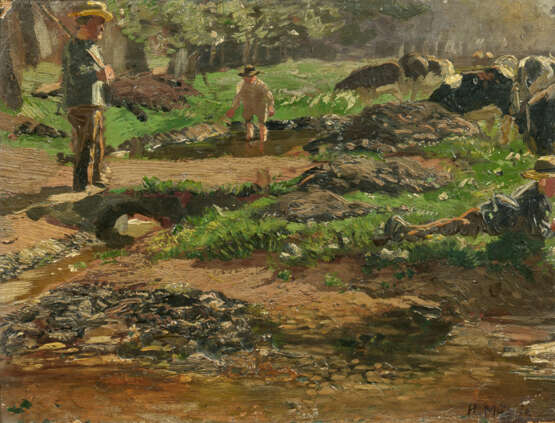 Cowherds at the Edge of the Forest near Grafenberg - photo 1