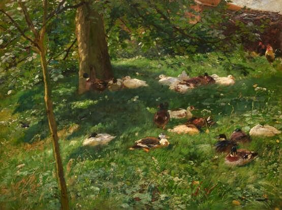 Ducks in the Shade of a Tree - photo 1