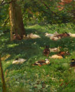Hugo Muhlig. Ducks in the Shade of a Tree