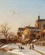 Johannes Bartholomäus Duntze. Sunny Winter Day near Oberwesel at the Rhine