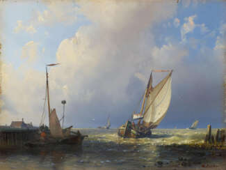 Fishermen Setting Out on the Dutch Coast