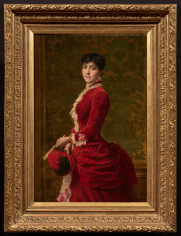 Half Figure of a Gracious Young Lady in Red Robes - photo 2