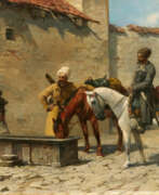 Franz Roubaud. Two Circassian Horsemen at the Well