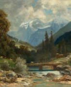Adolf Dressler. Mountain Valley with View of the Hohe Göll near Berchtesgaden