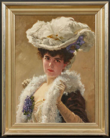 Elegant Lady with Hat and Boa - photo 2