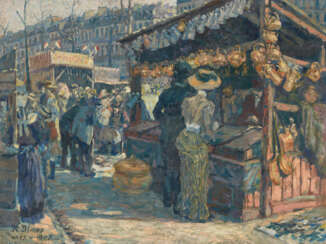 Paris. Market Stalls on a Boulevard