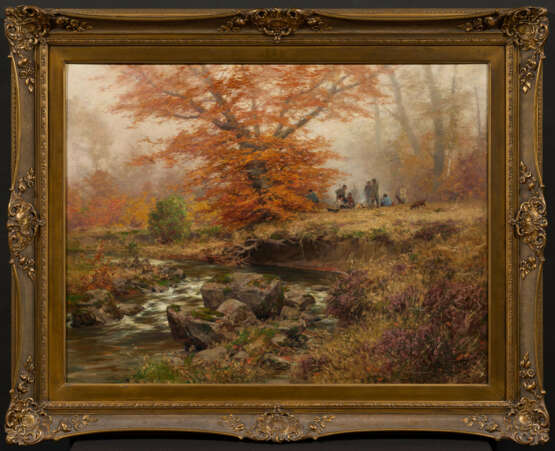 Hunting Party at the Campfire in a Autumn Forest - photo 2