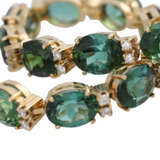 Armband mit 15 grünen Turmalinen, oval fac., zusammen ca. 40 ct - photo 5