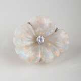 ''Vintage Opal-Blütenbrosche mit Solitär'' - Foto 1