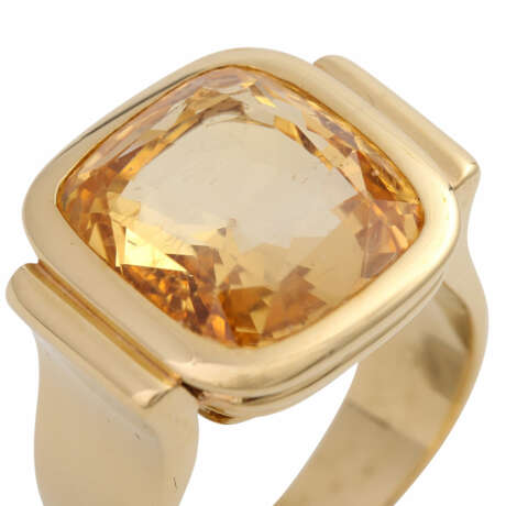 Ring mit gelbem Saphir, ca. 10 ct, - фото 5