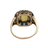 Ring mit gelbem Saphir, ca. 2,2 ct, antik fac. - photo 4