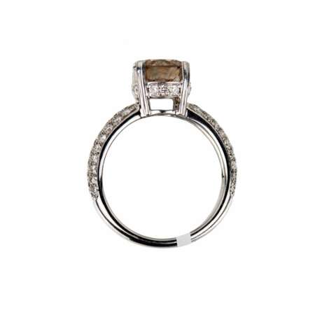 White gold ring with diamonds. Diamonds 21th century - photo 5