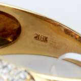 Gold ring with ruby and diamonds. Ruby 21th century - photo 3