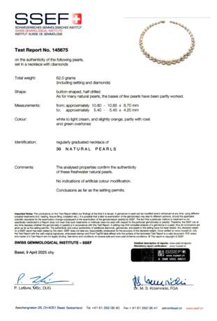 MARCUS & CO. ART DECO NATURAL PEARL AND DIAMOND NECKLACE - photo 4