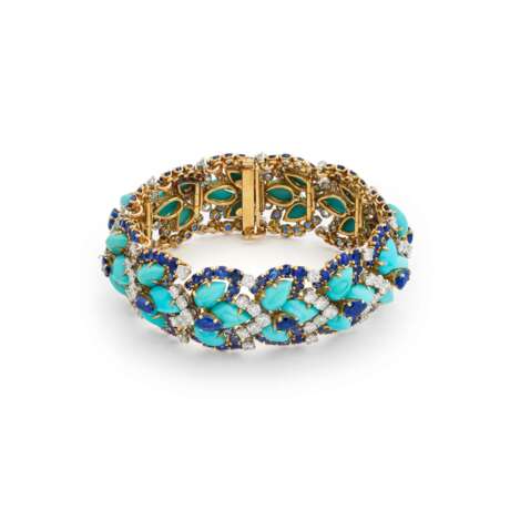 BULGARI SUITE OF TURQUOISE, SAPPHIRE AND DIAMOND JEWELLERY - photo 3