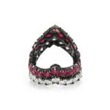 JAR PAIR OF RUBY AND DIAMOND `V-SHAPED` RINGS - фото 5