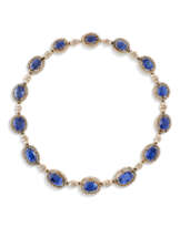 BOLIN EARLY 20TH CENTURY SAPPHIRE AND DIAMOND NECKLACE