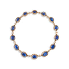 BOLIN EARLY 20TH CENTURY SAPPHIRE AND DIAMOND NECKLACE