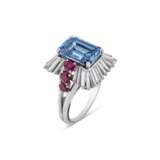 EXCEPTIONAL COLOURED DIAMOND, DIAMOND AND RUBY BALLERINA RING, MOUNTED BY BOUCHERON - photo 1