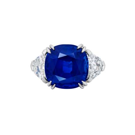 RARE HARRY WINSTON SAPPHIRE AND DIAMOND RING - photo 4