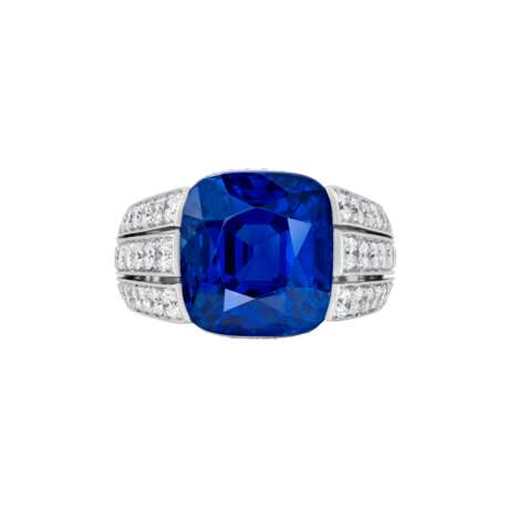 EXCEPTIONAL CARTIER SAPPHIRE AND DIAMOND RING - Foto 5