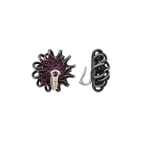 JAR RUBY AND DIAMOND `SPIRALING THREAD` EARRINGS - photo 3