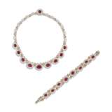 HARRY WINSTON SET OF RUBY AND DIAMOND JEWELLERY - фото 1
