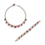 HARRY WINSTON SET OF RUBY AND DIAMOND JEWELLERY - фото 3