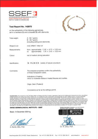 HARRY WINSTON SET OF RUBY AND DIAMOND JEWELLERY - фото 4