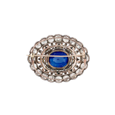ANTIQUE SAPPHIRE AND DIAMOND BROOCH - photo 3